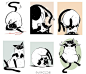 画师Emi Lenox在速写本上以自家猫主子为主角的小插画，圆滚滚的好想摸一把！画师主页：O网页链接