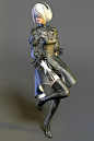 尼尔：机械纪元主角「2B」 欧美日式写实战争类角色/武器 3D模型 3dmax模型贴图 游戏美术素材 手绘次世代角色 原画3D参考素材