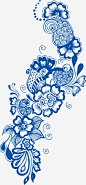 矢量青花瓷花纹