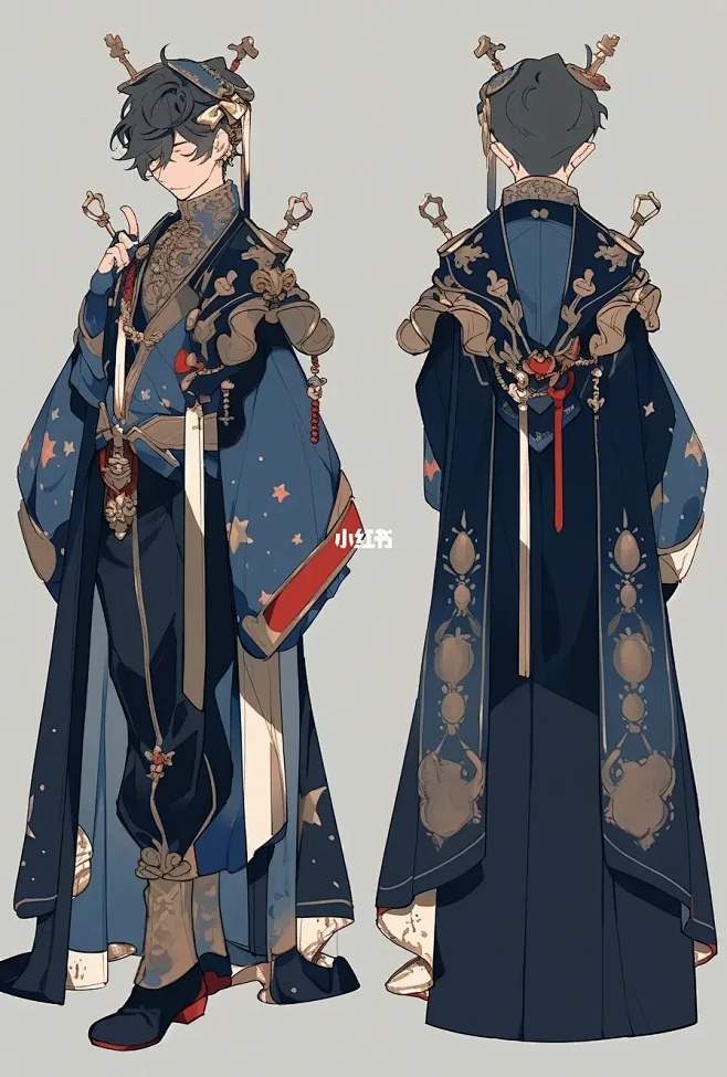 山河图络男性角色｜魔法唤醒师oc
