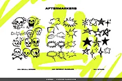 1000款马克笔乱涂箭头标记符号表情包手绘涂鸦png免抠图片素材