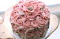 Pink Ombre Rose Top Cake (by Starbird Bakehouse)
