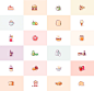 C53食物西餐汉堡蛋糕线性化icon图标APP设计UI图标矢量ai素材图-淘宝网
