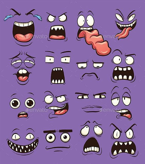 Funny cartoon faces....