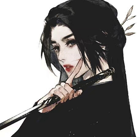 拿剑 身穿黑衣 女侠
