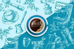 咖啡  - 源文件下载【酷图网】咖啡,咖啡背景,咖啡壁纸,咖啡杯,饮料,饮品,拿铁,美式,摩卡,