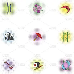 日本偶像套装，波普艺术风格