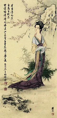天天漫画网：画家陈彦娥《 梨花一枝春带雨 》