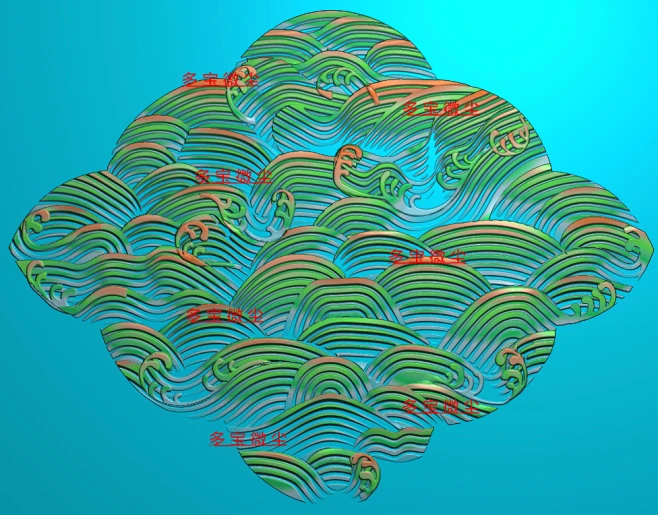 波浪纹菱形水浪海浪木雕石雕玉雕浮雕swf3灰度图电脑雕精雕图JDP-淘宝网-花瓣网