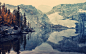 General 1920x1200 lake winter snow landscape trees rock nature mountains reflection