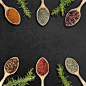 Group of spices on black background by Creador Imatges on 500px