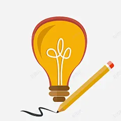卡通创意电灯泡思维psd源文件 页面网页 平面电商 创意素材