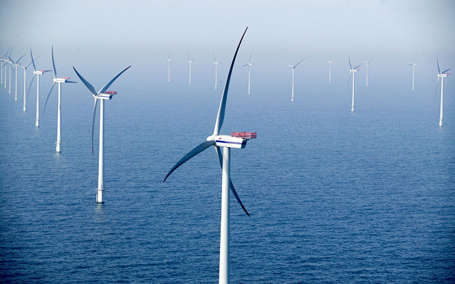 荷兰高清晰风力发电风车电力能源桌面壁纸图...