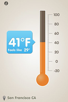 温度计和湿度计手机应用界面