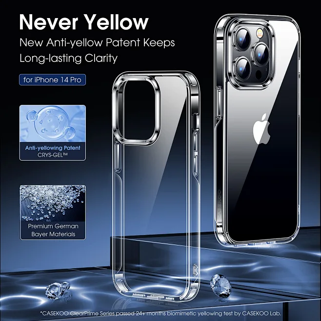 casekoo crystal clear for iphone 14 pro case