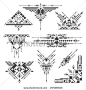 Tribal elements - stock vector