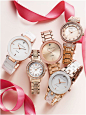What's better than roses? Anne Klein rose gold watches!: 