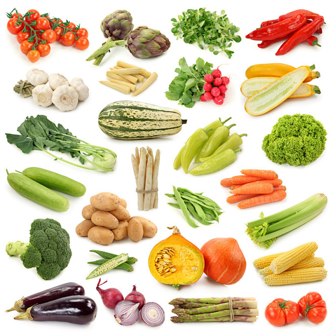 26种新鲜蔬菜高清图片素材，素材格式：J...