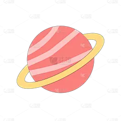 卡通感儿童节星球元素贴纸