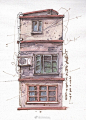 来一组扫描版的上海老房子系列钢笔淡彩～ ​（作者： _EchoLee_） ​ ​​​​