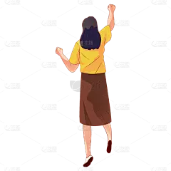 卡通感端午节女人元素贴纸