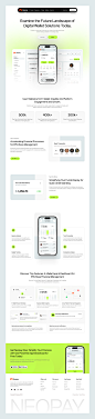 Neopay - Landing Page Financial Wallet by Vektora UIUX for Vektora on Dribbble