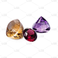 Perfect dazzling faceted gems. Rhodolite garnet, q