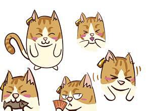 卡通猫形象设计,用于个人网站