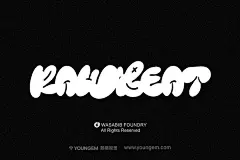 Rawbeat潮流街头嘻哈手绘涂鸦潮牌文创服装海报墙绘标题英文字体图片