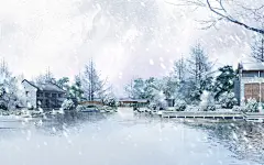 绝美的手绘古典建筑园林