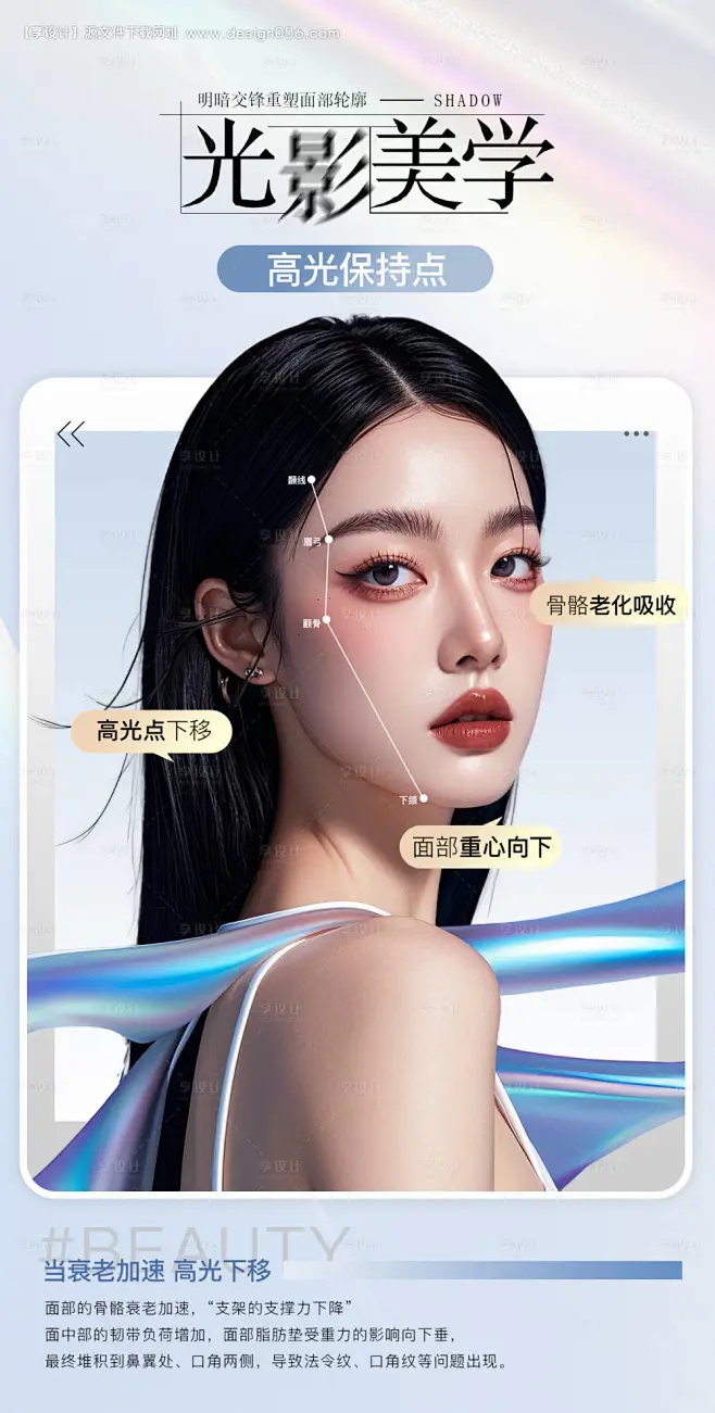 源文件下载【医美面部轮廓固定光影美学海报】编号：19760027438738008-花瓣网