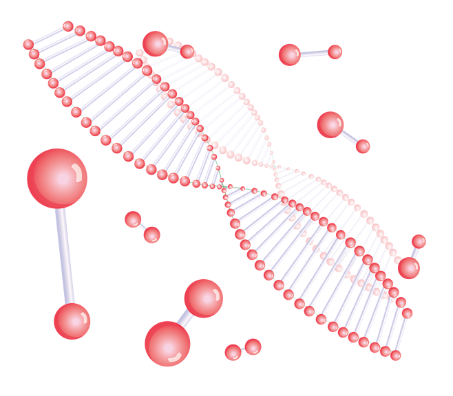 卡通生物基因DNA化妆品医疗化学分子素材
