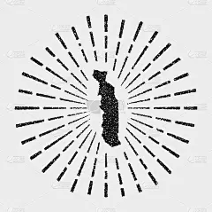 多哥的古老地图。垃圾摇滚太阳爆发在全国各地。