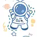 卡通 手机壁纸 宇航员 cr:酱粒肉包(一番甜粥)