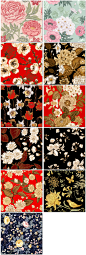 中国风古代奢侈品复古牡丹花卉叶子矢量背景布纹印花设计素材模板-淘宝网