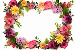 唯美小清新花朵边框素材图片