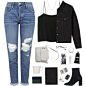 A fashion look from March 2016 featuring petite jeans, Shaina Mote camis and black booties. Browse and shop related looks.