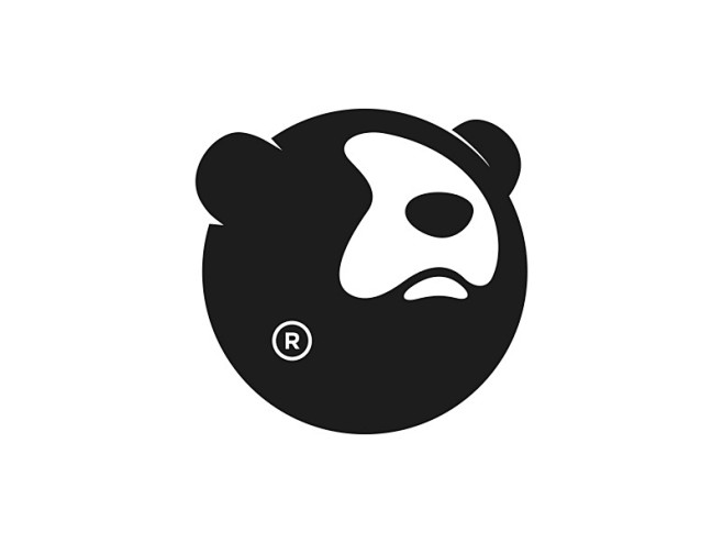 熊头北极熊polarbear极简主义最小灰熊徽标熊负空间徽标灵感徽标出售