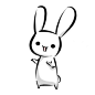 很可爱的白色小兔子卡通微信头像