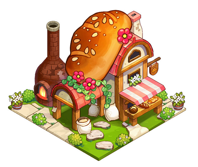 Isometric buildings ...