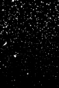其中可能包括：the sky is filled with lots of small white stars in black and white, as well as many smaller ones
