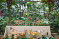 武汉SissiCakeDesign【“森林童话风”婚礼甜品桌】 By @Sissi Cake Design : 结合酒店特色走色彩鲜艳的“森林童话风”的森系甜品台，鸟窝里的马卡龙和小篮子里的“松果”都是用心打造的细节，也遭到了小朋友们的围观。