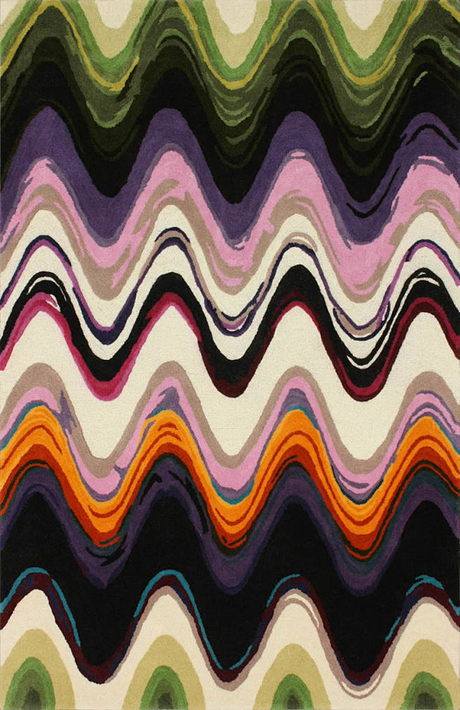 彩色抽象波纹地毯贴图