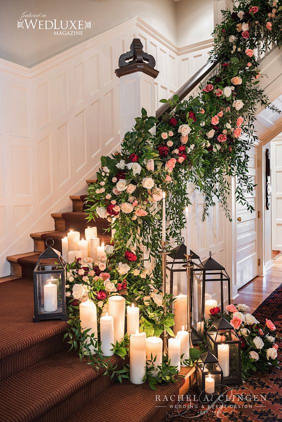 Staircase floral fea...