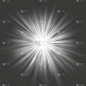 White glow star burst flare explosion transparent 