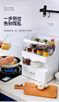 防油调料盒组合套装厨房家用多功能收纳箱酱油盐罐子调味料置物架-tmall.com天猫