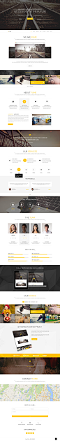 Fume | Multi-Purpose Parallax PSD Landing Page @北坤人素材