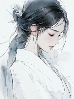 长发飘飘｜插画头像【附咒语】