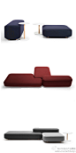 最近深泽直人为家居品牌 Viccarbe 设计的名为“Common”沙发组合，模块化的设计方便我们进行不同的排列组合。产品名称直接点出了作品的主旨，这其实也是很多日本设计师一直以来思考的话题。这套沙发组合上包括了 8 个组件，由橡木脚腿支撑，大小、高低各不相同。