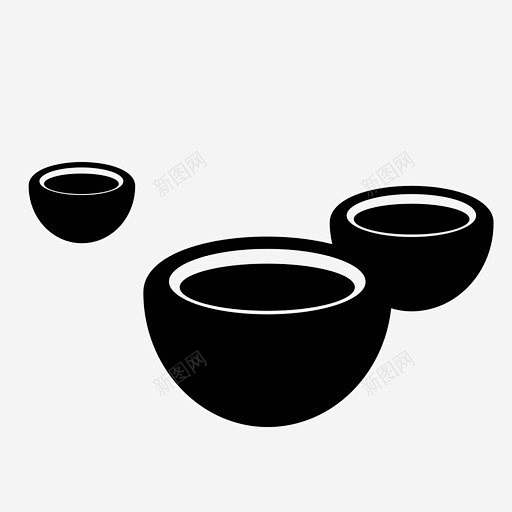 碗器皿茶图标 icon 标识 标志 UI...